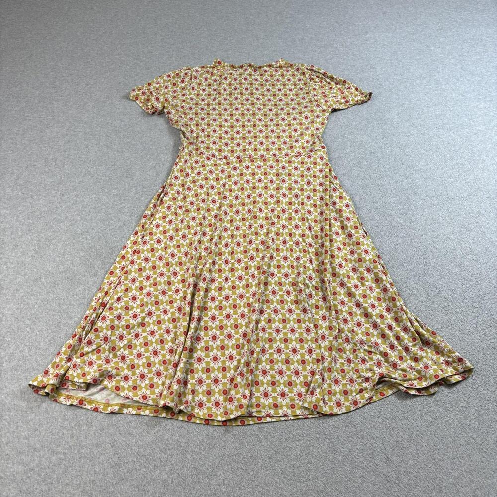 Boden Dress Women 6 Long UK 10L Yellow Daisy Floral Midi Pockets Twee Boho Comfy - Picture 2 of 10